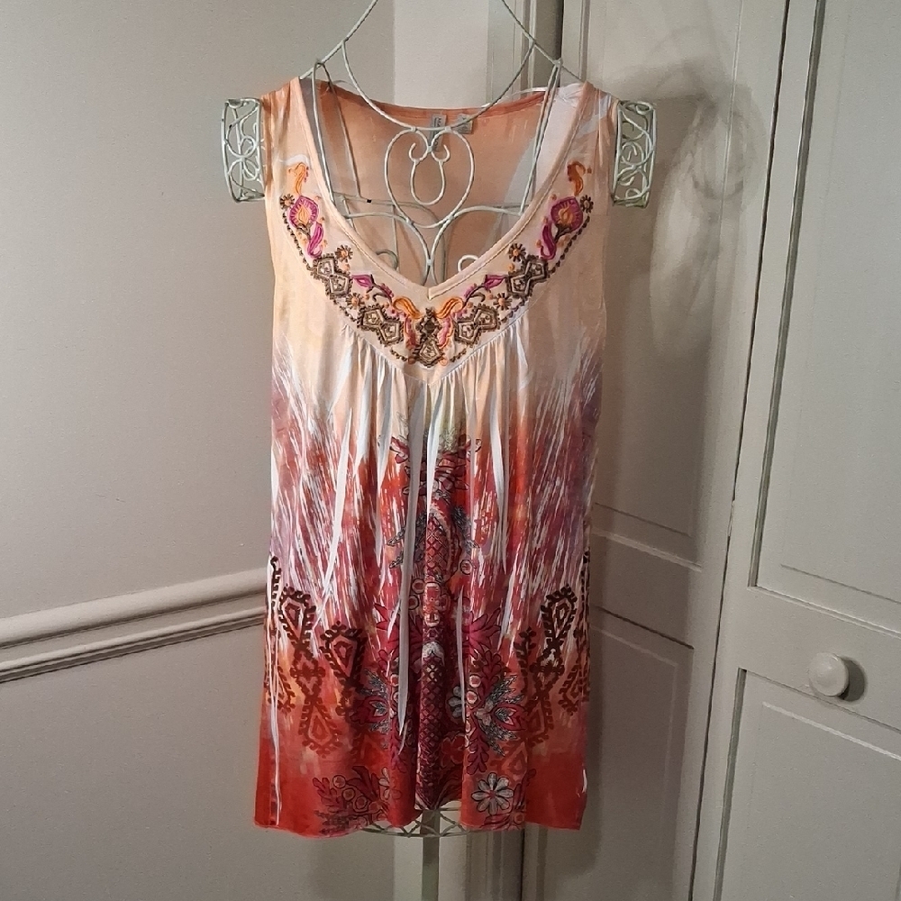 Madison Multicolor Embroidered Tank Top